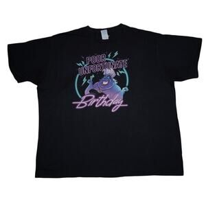 Disney Villains Ursula “Poor Unfortunate Birthday” Graphic T-Shirt Black 3XL